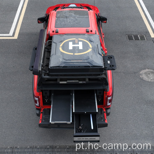 Sistema de gaveta de caminhão com bandeja deslizante de coleta